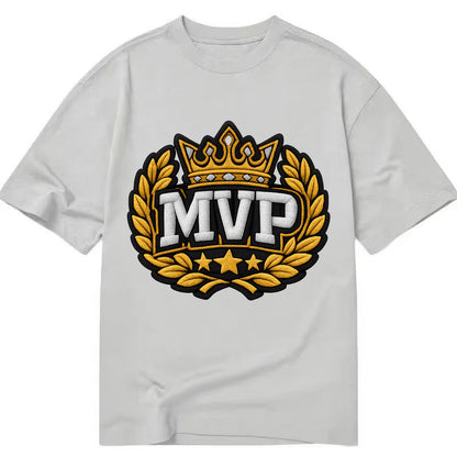 MVP CROWN - crown with laurels in gold , most valuable - Classic T-shirt - Grey
