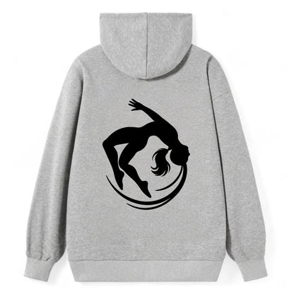 Gymnast mid-backflip rotation - Classic Pullover Hoodie - Grey