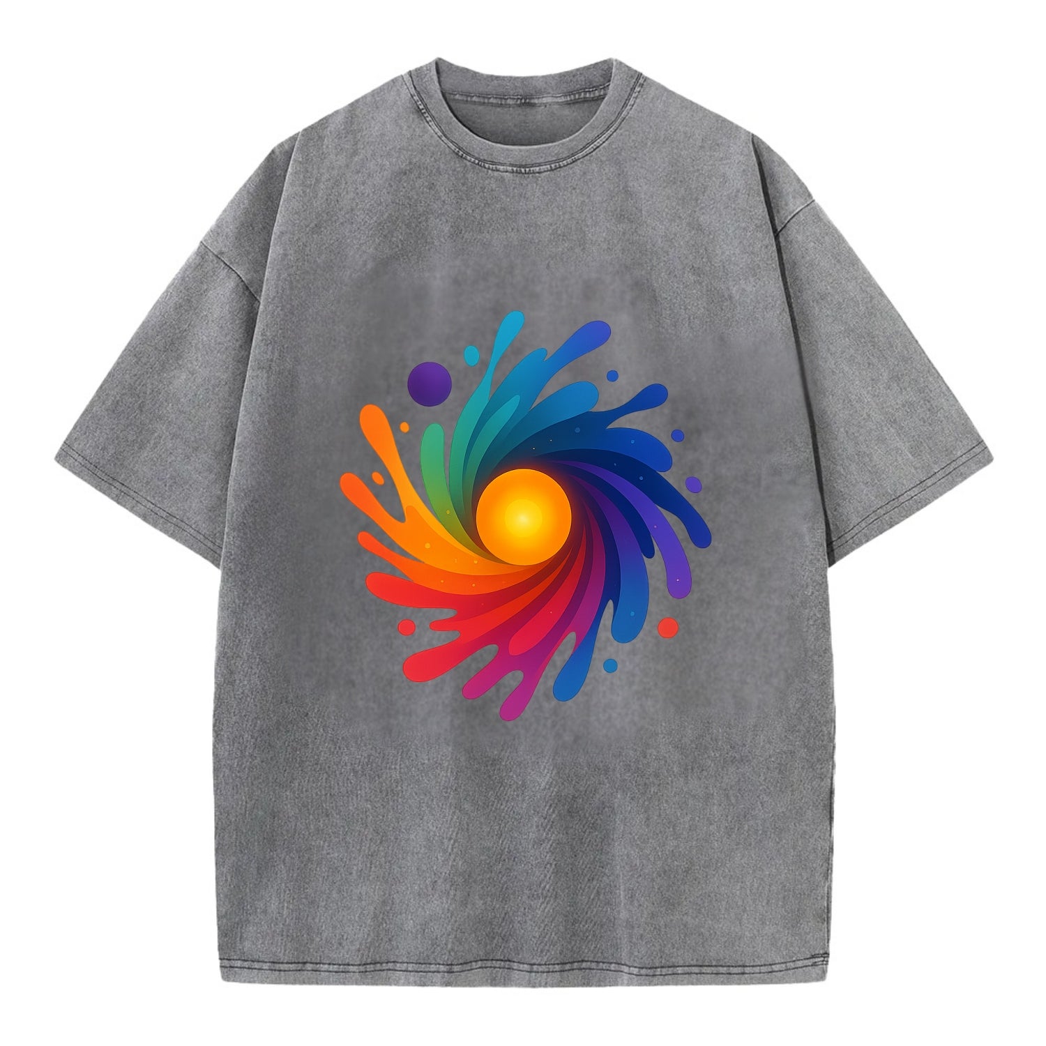 Big Bang Palette - Explosion of paint co - Vintage T-shirt - Grey