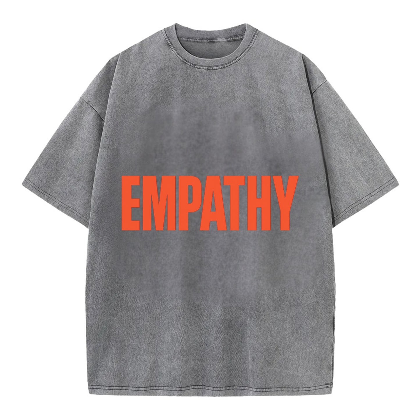 Bold typography design - "EMPATHY" - understanding others, emotional connection - Vintage T-shirt - Grey