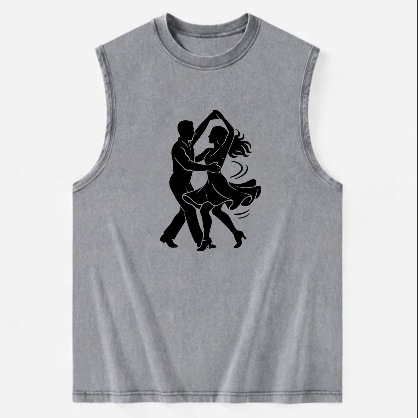 Salsa dancers spinning turn - Vintage Washed Tank - Grey