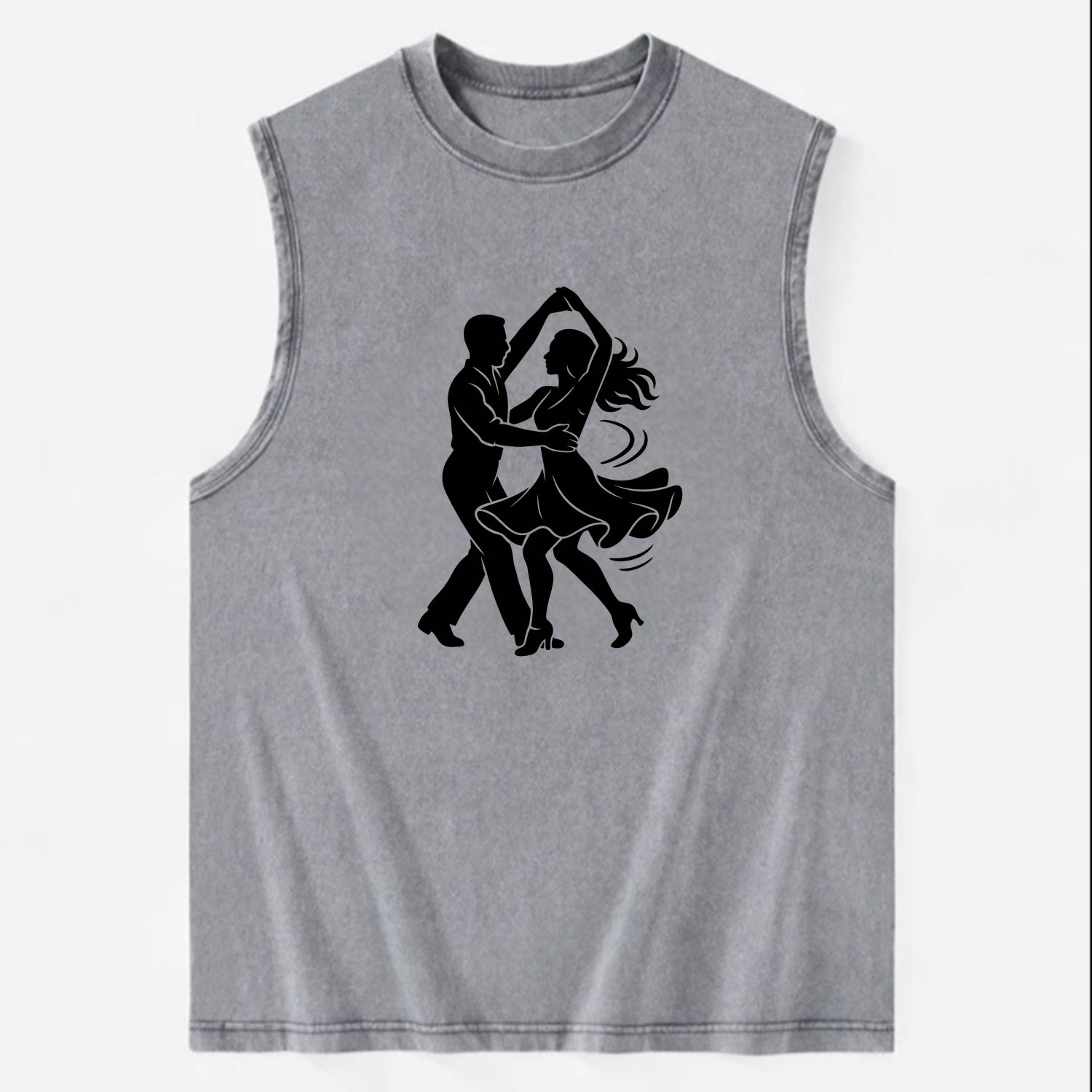 Salsa dancers spinning turn - Vintage Washed Tank - Grey