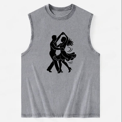 Salsa dancers spinning turn - Vintage Washed Tank - Grey