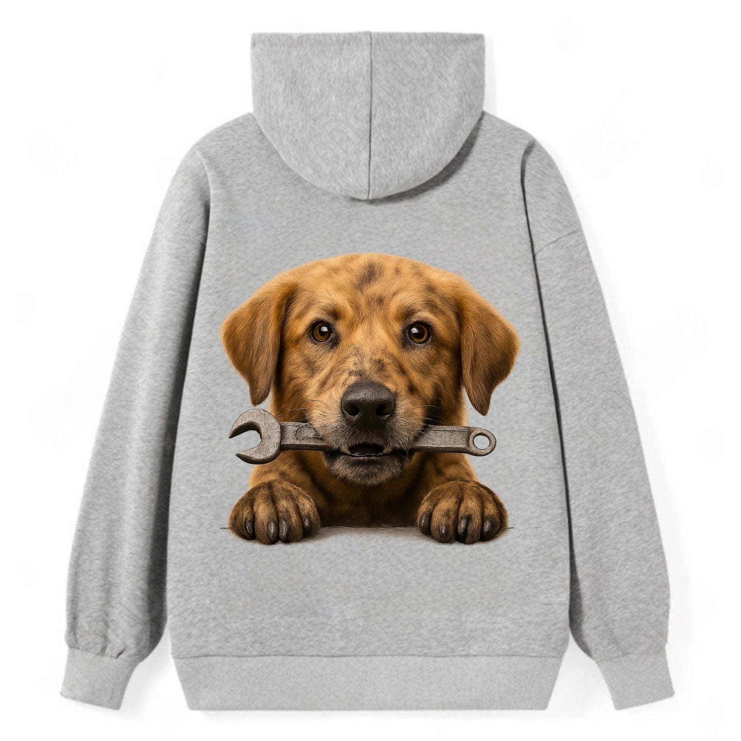 Mechanic Dog  - Classic Pullover Hoodie - Grey