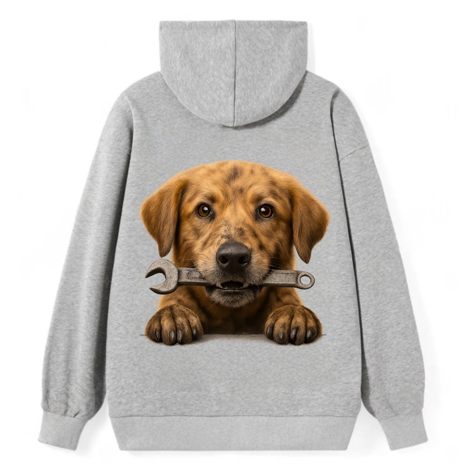 Mechanic Dog  - Classic Pullover Hoodie - Grey