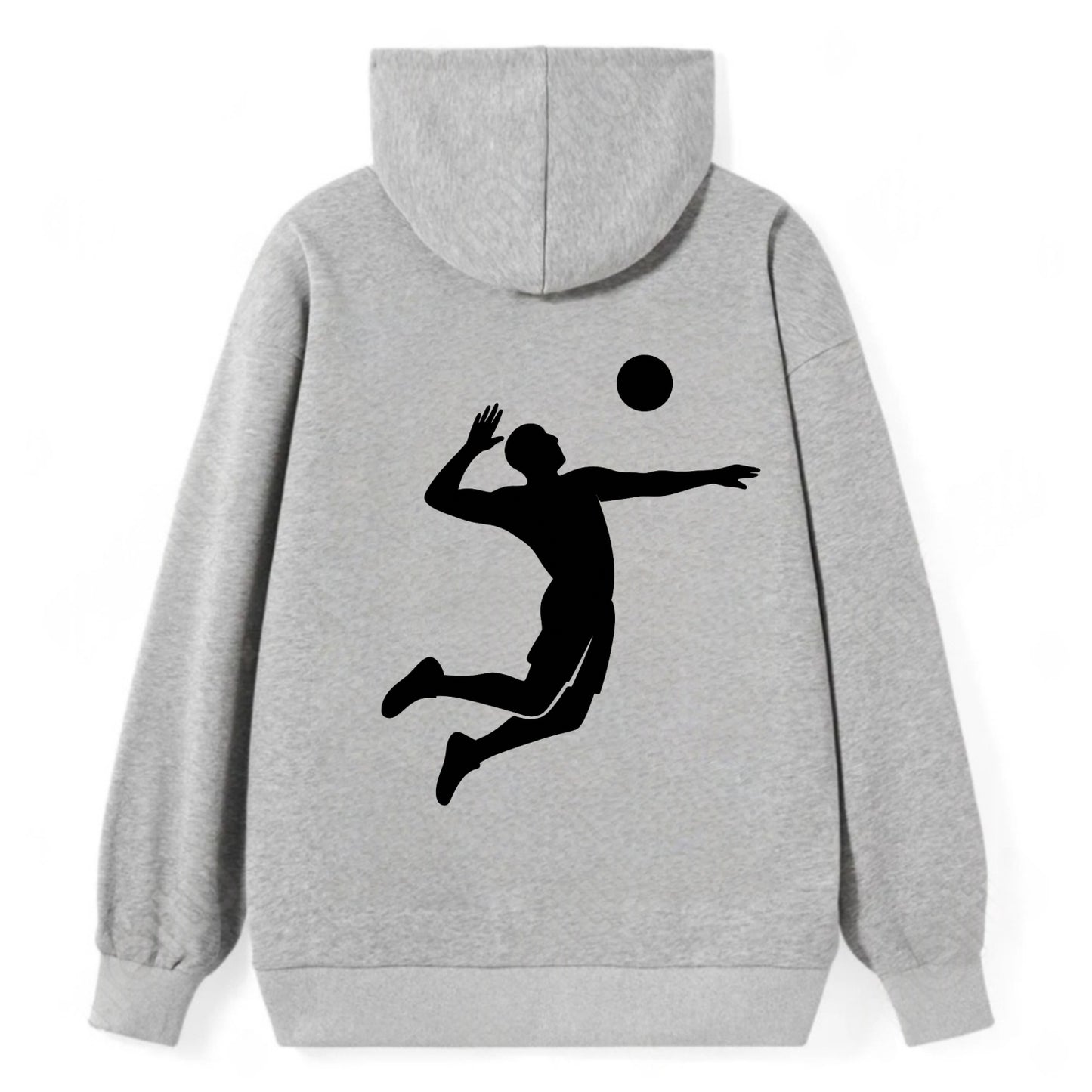 Volleyball player spiking ball - Classic Pullover Hoodie - Grey