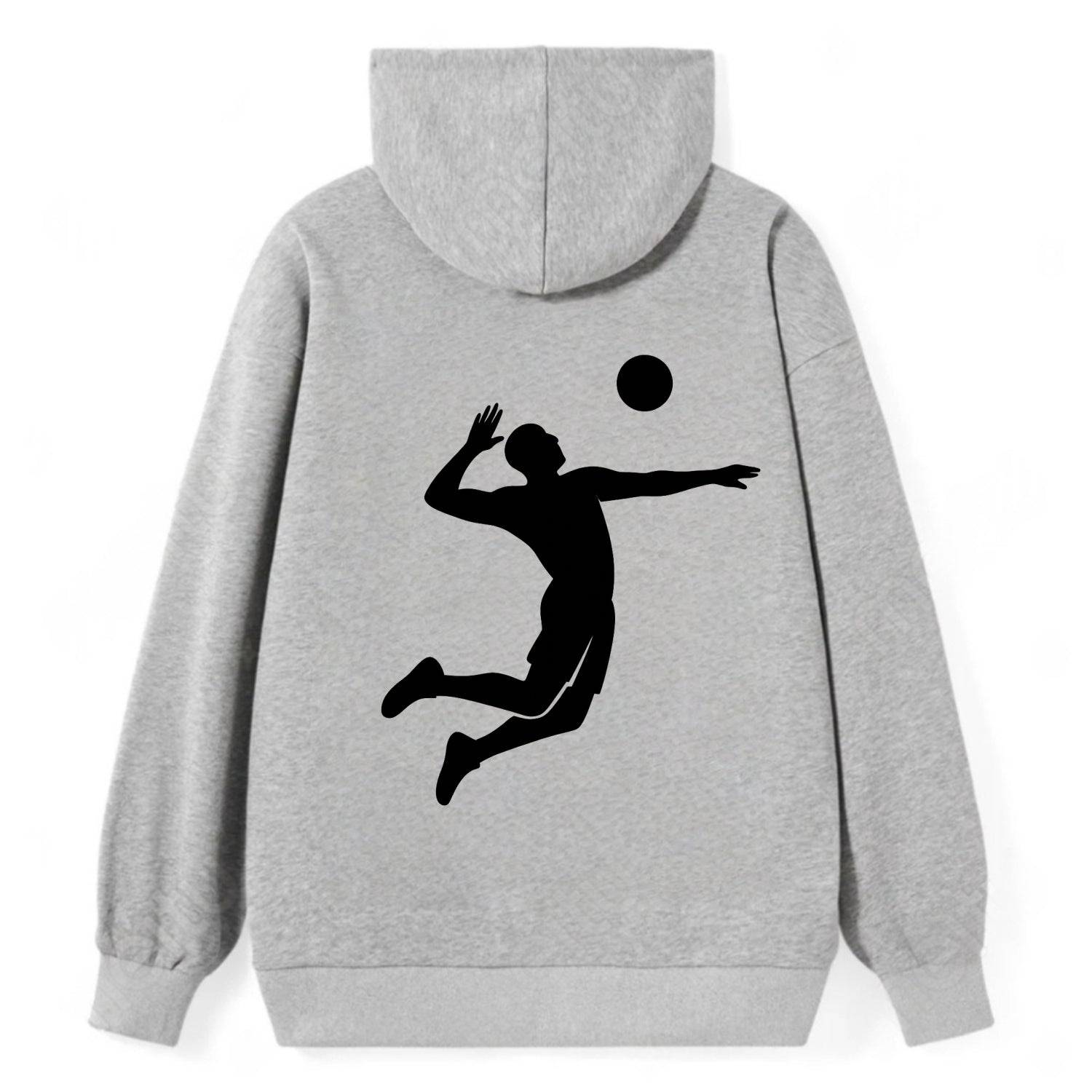 Volleyball player spiking ball - Classic Pullover Hoodie - Grey
