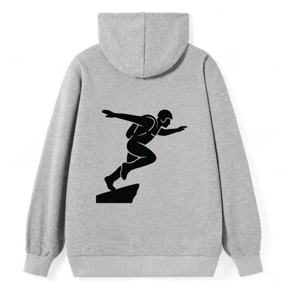 Base jumper launching off - Classic Pullover Hoodie - Grey