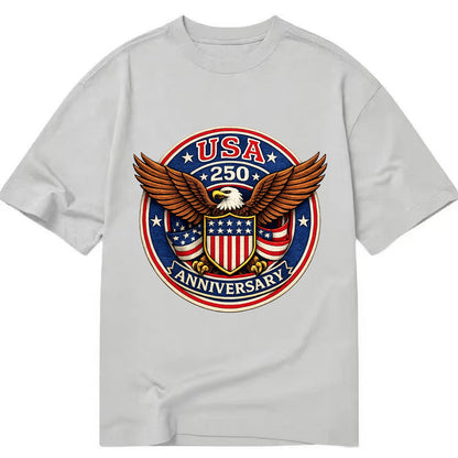 Usa 250 Anniversary Eagle Shield Emblem - Classic T-shirt - Grey