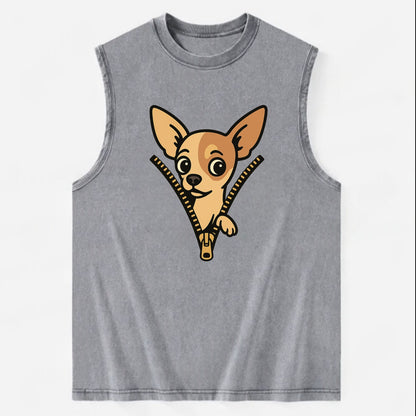 Chihuahua - Vintage Washed Tank - Grey