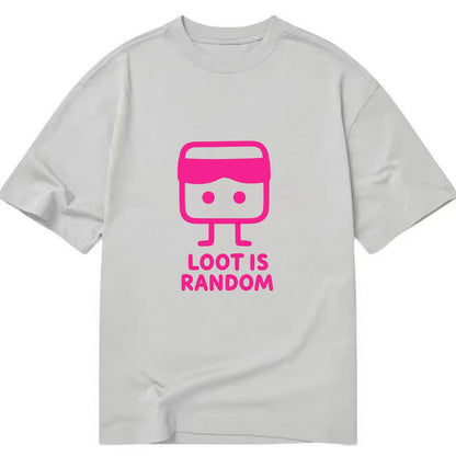 LOOT IS RANDOM | Dice wearing blindfold - Classic T-shirt - Grey