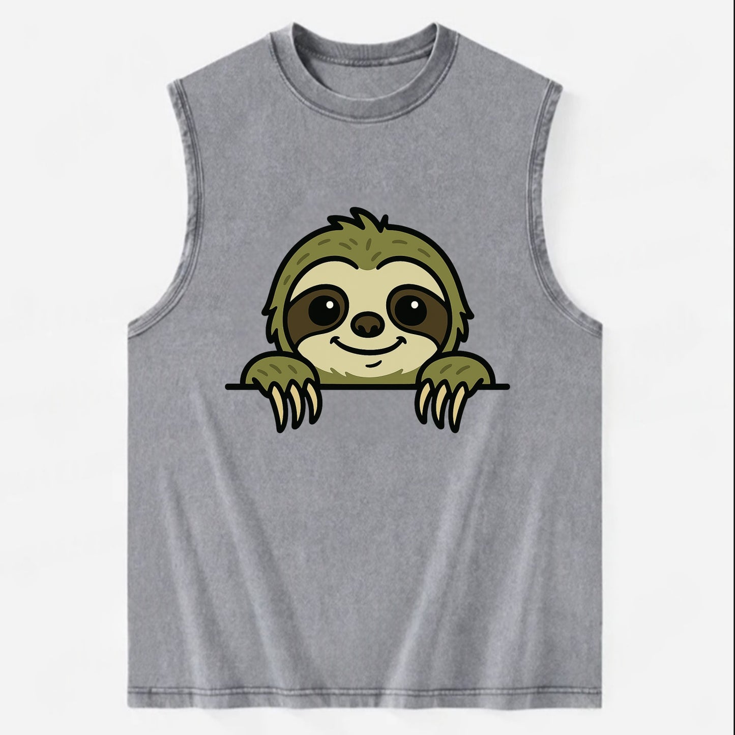 Sloth  - Vintage Washed Tank - Grey