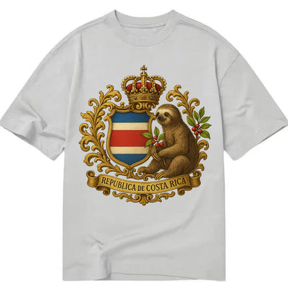 Costa Rica Sloth Emblem  - Classic T-shirt - Grey