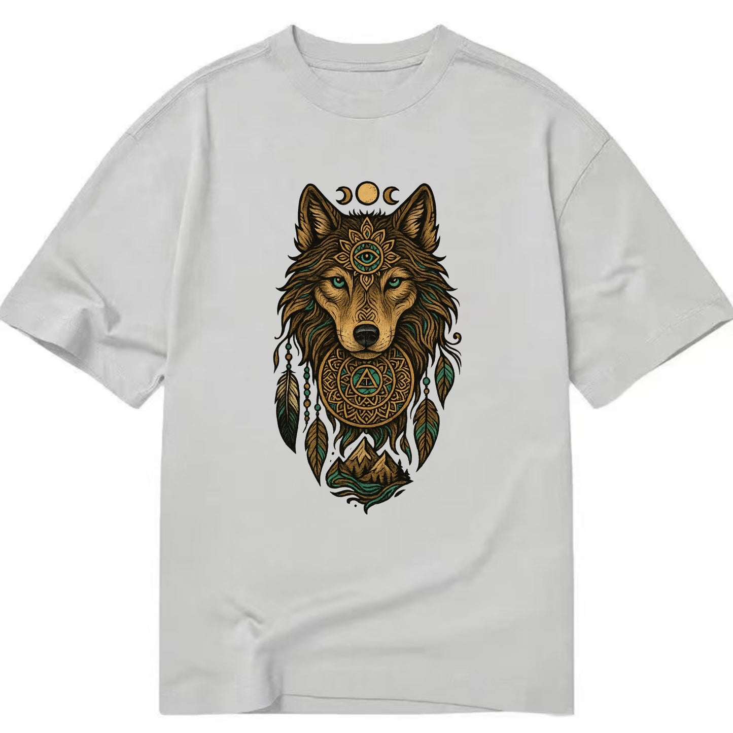 Tattoo Wolf Flash  - Classic T-shirt - Grey