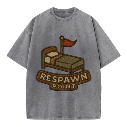 Respawn Point  - Vintage T-shirt - Grey