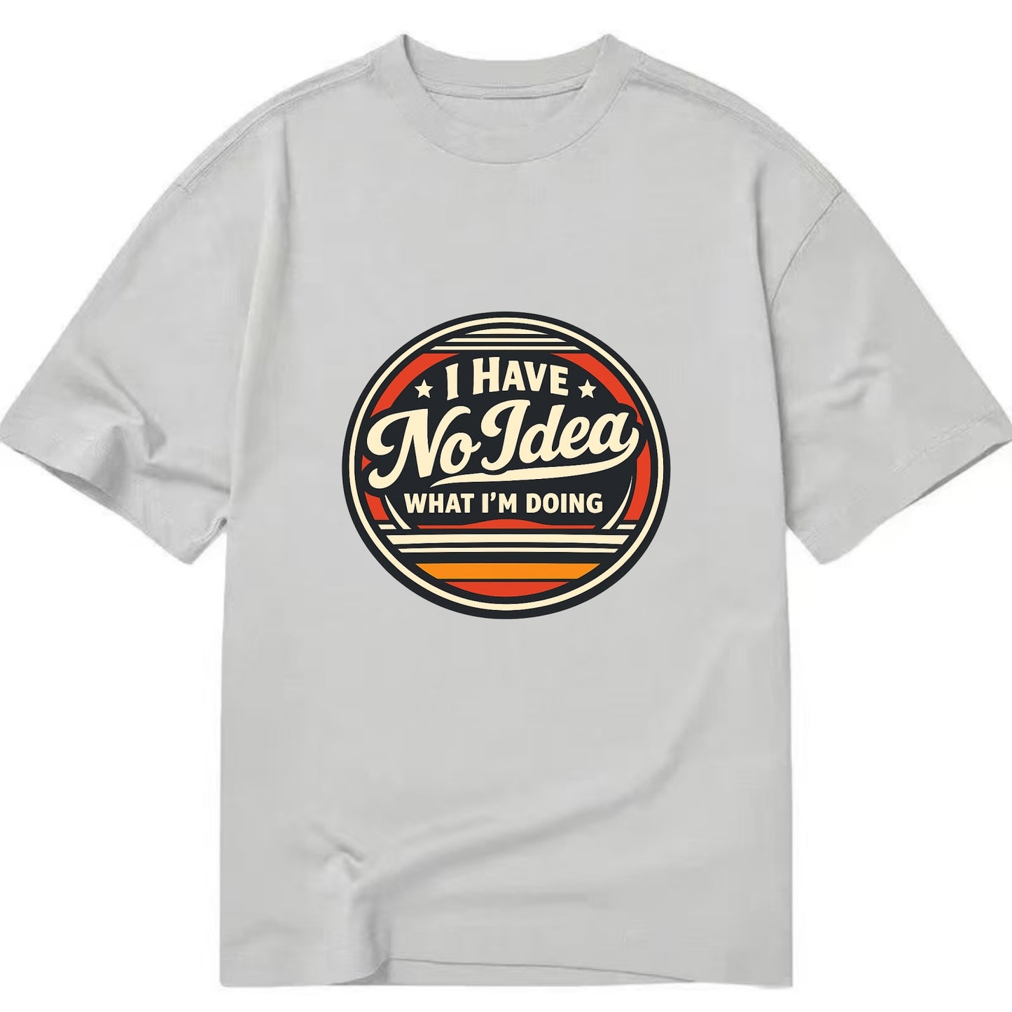 Confidently Clueless Emblem - Classic T-shirt - Grey