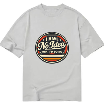 Confidently Clueless Emblem - Classic T-shirt - Grey