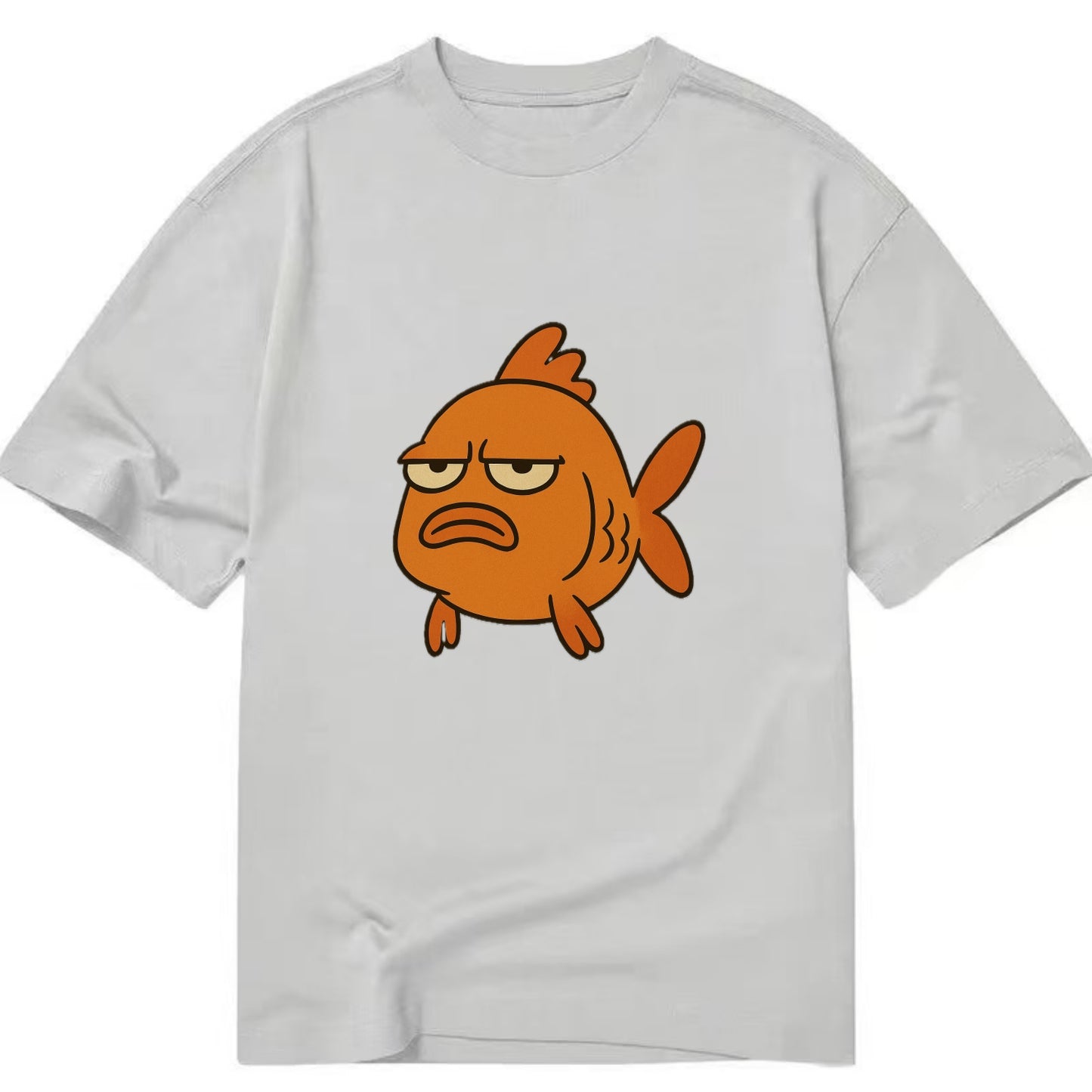 The Goldfish Judging Silently - Classic T-shirt - Grey