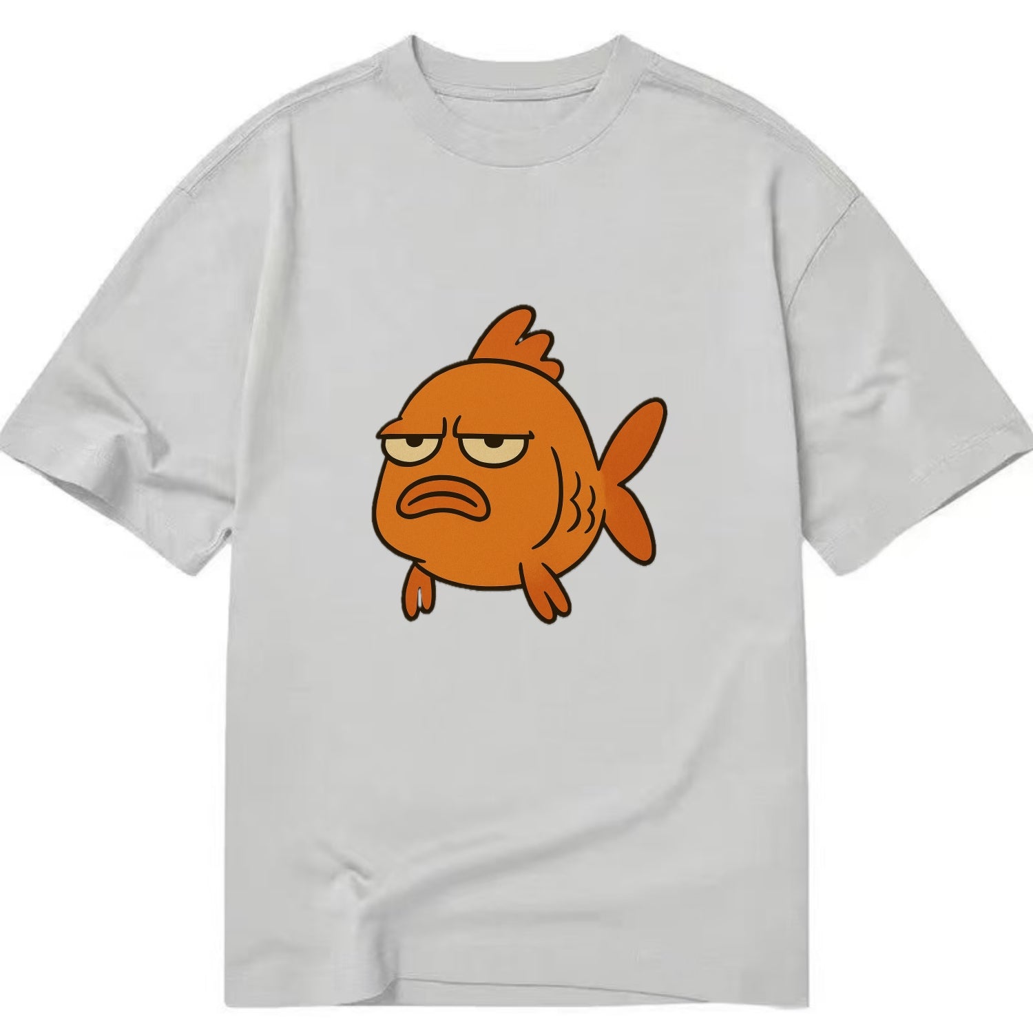 The Goldfish Judging Silently - Classic T-shirt - Grey