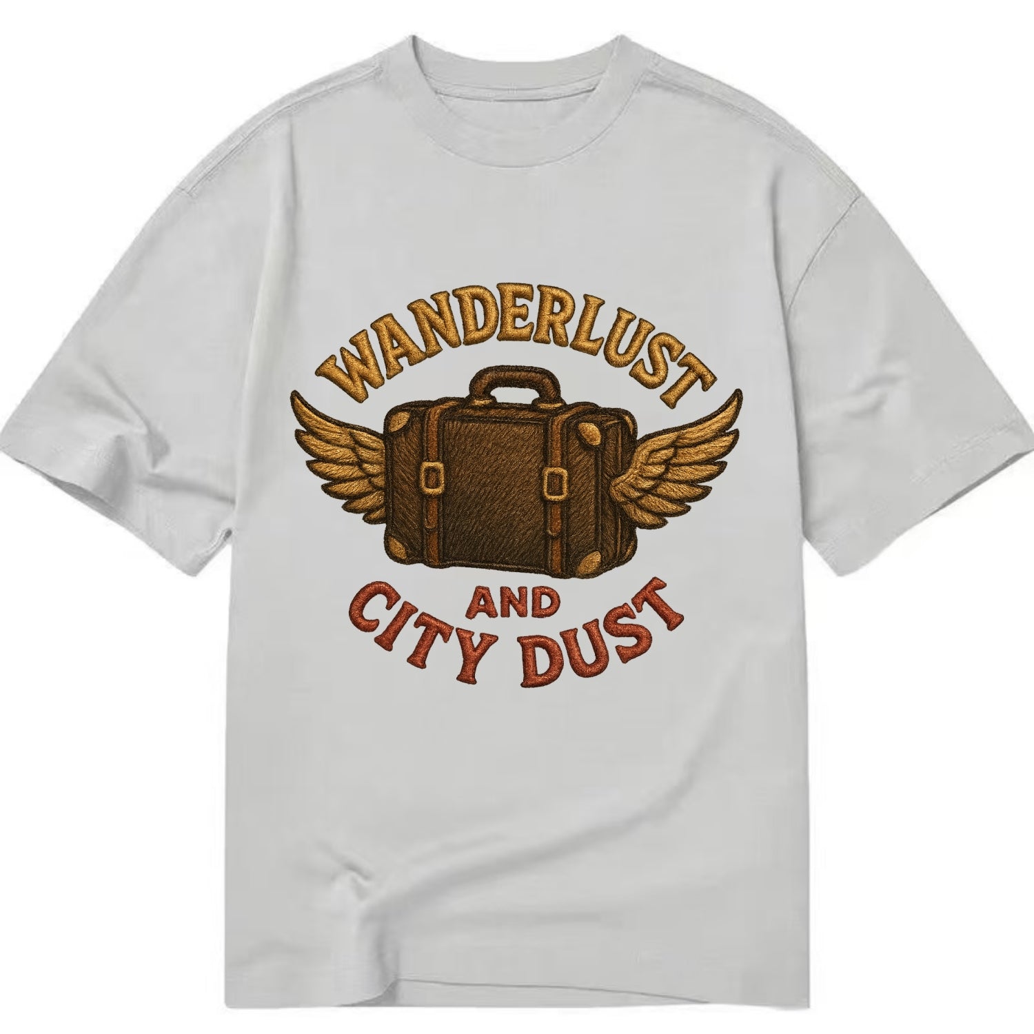Wanderlust And City Dust  - Classic T-shirt - Grey