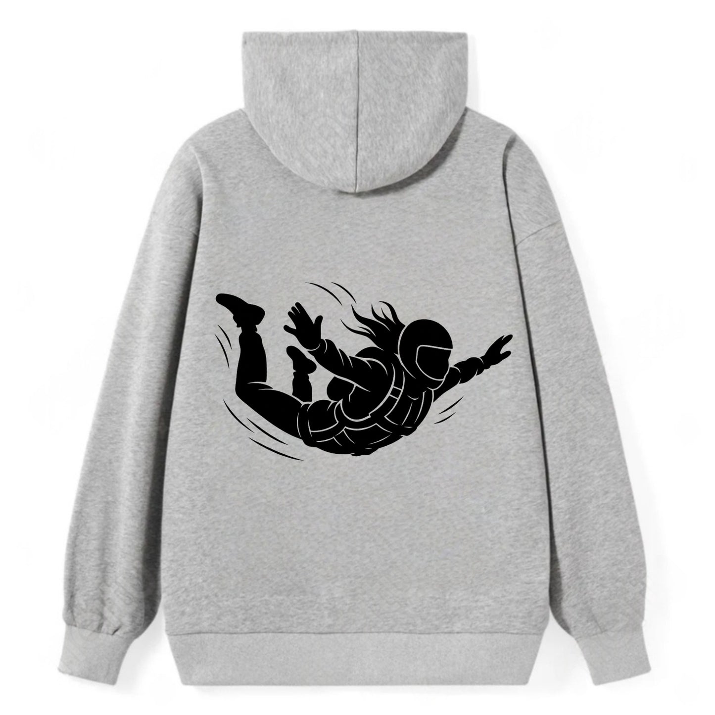 Skydiver free-fall position - Classic Pullover Hoodie - Grey