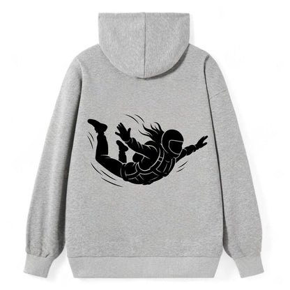 Skydiver free-fall position - Classic Pullover Hoodie - Grey