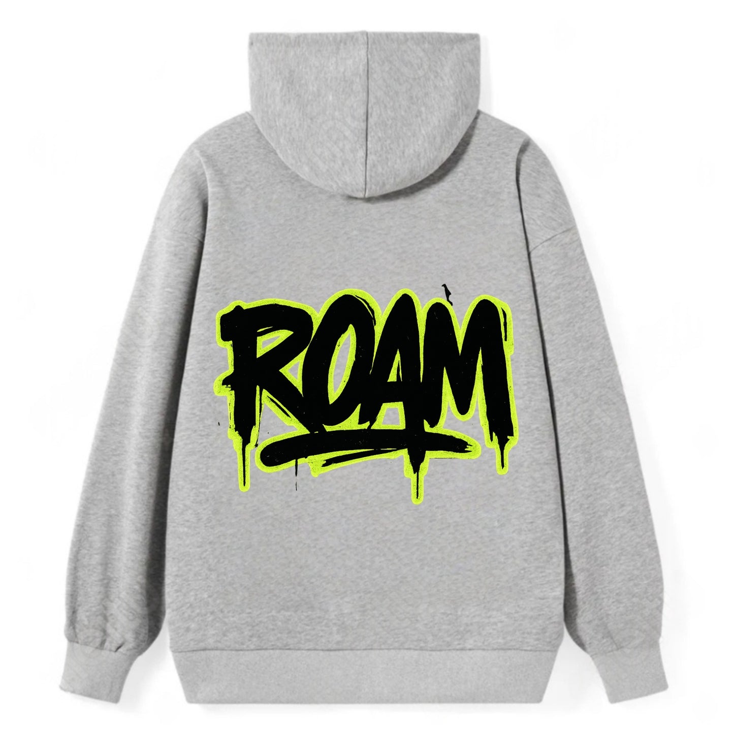 Bold typography design - "ROAM" - wander freely, no destination needed - Classic Pullover Hoodie - Grey