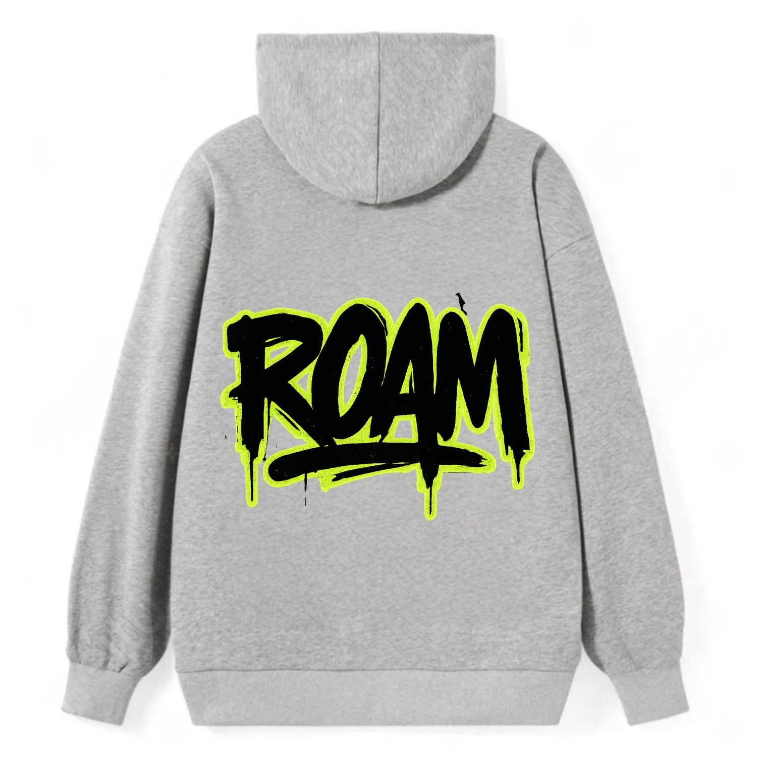 Bold typography design - "ROAM" - wander freely, no destination needed - Classic Pullover Hoodie - Grey