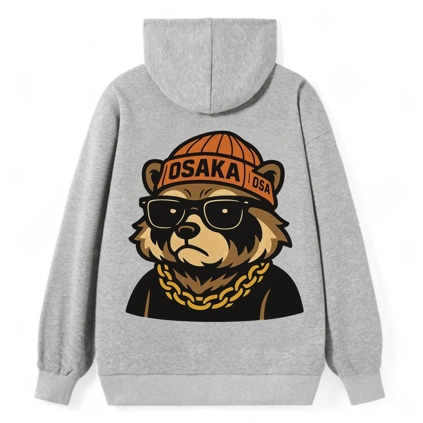 Osaka Tanuki - Classic Pullover Hoodie - Grey