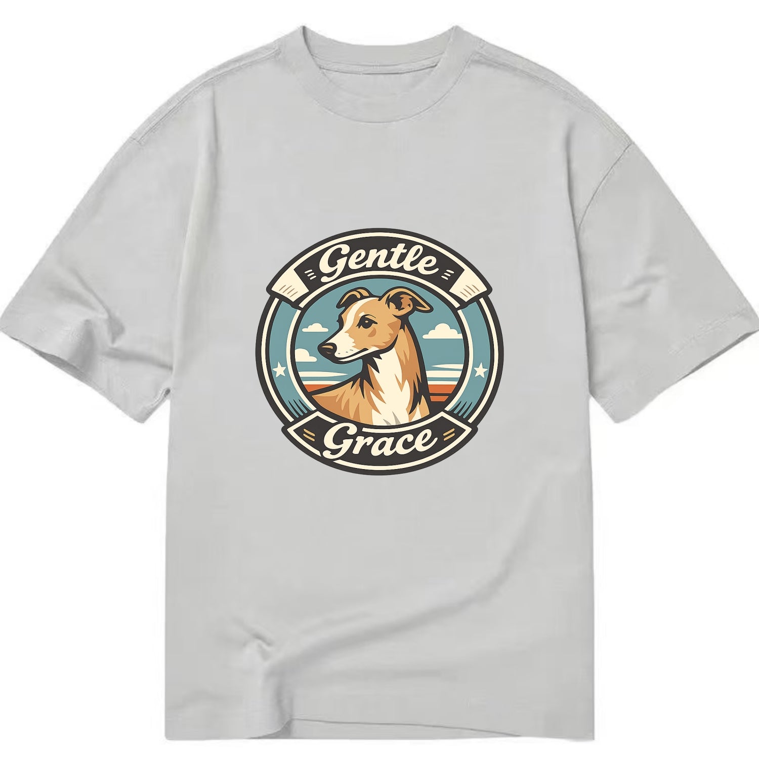 Gentle Grace of the Whippet - Classic T-shirt - Grey