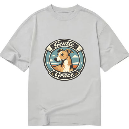 Gentle Grace of the Whippet - Classic T-shirt - Grey