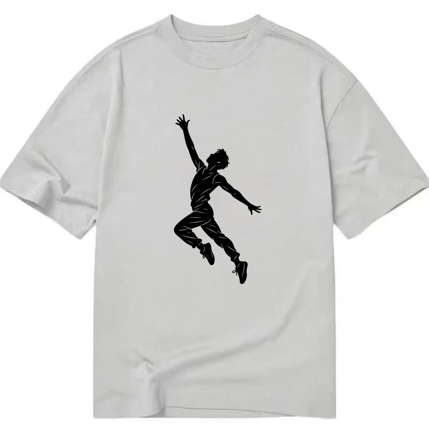 Modern dancer reaching skyward - Classic T-shirt - Grey