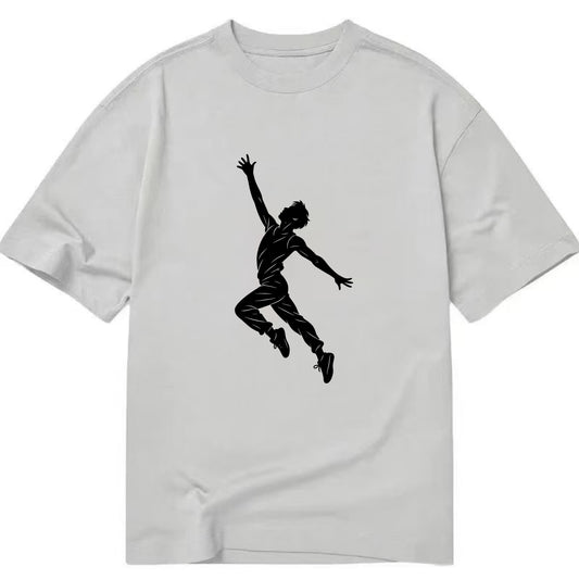 Modern dancer reaching skyward - Classic T-shirt - Grey