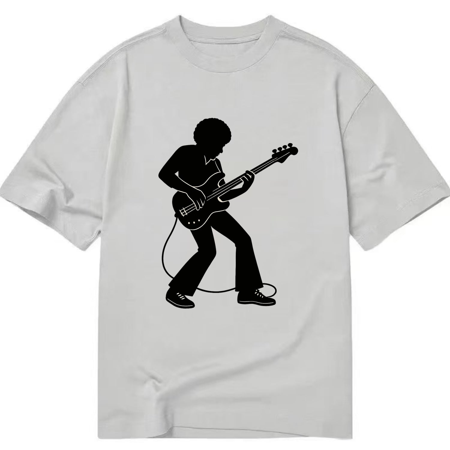 Bass guitarist slap technique - Classic T-shirt - Grey