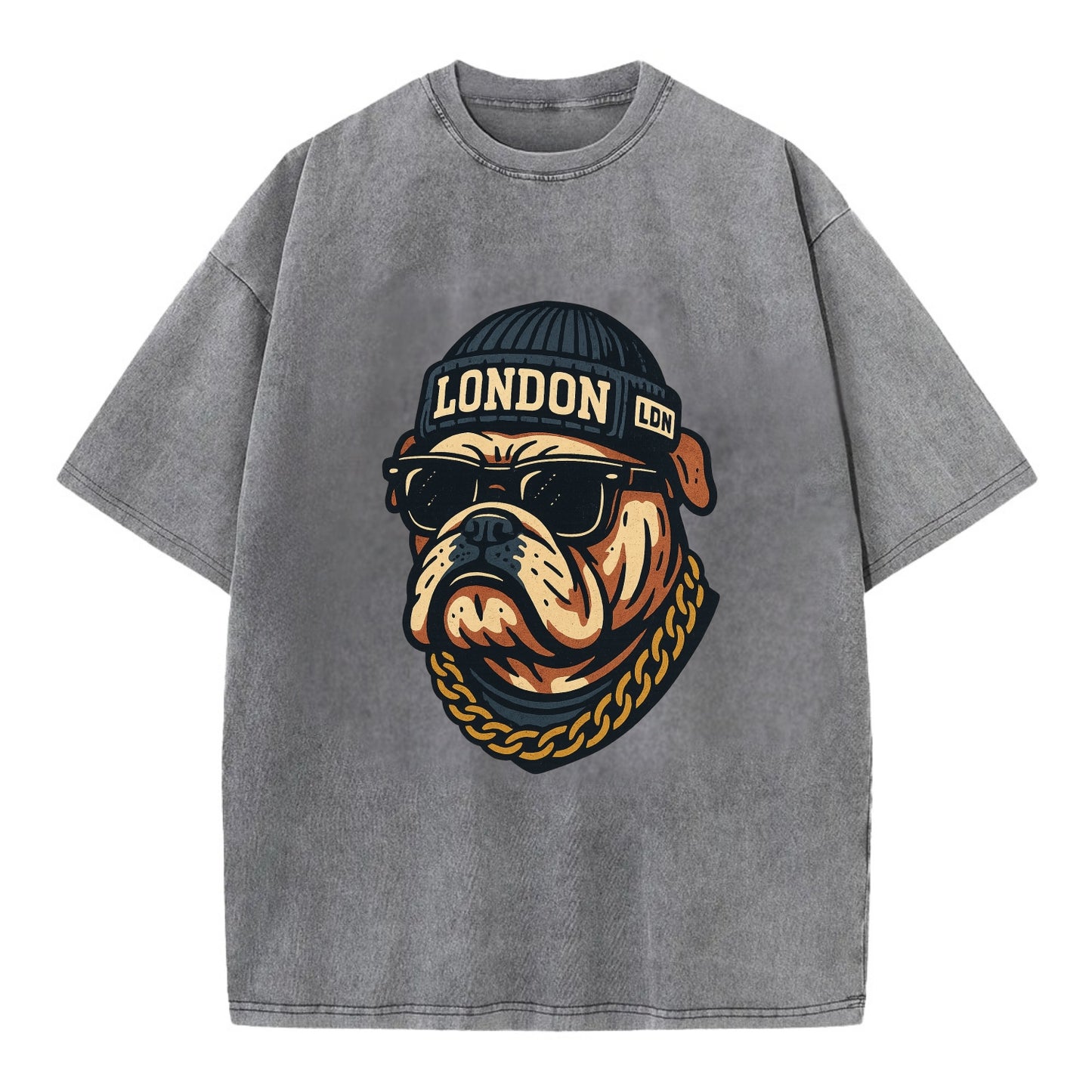 London Bulldog - Vintage T-shirt - Grey
