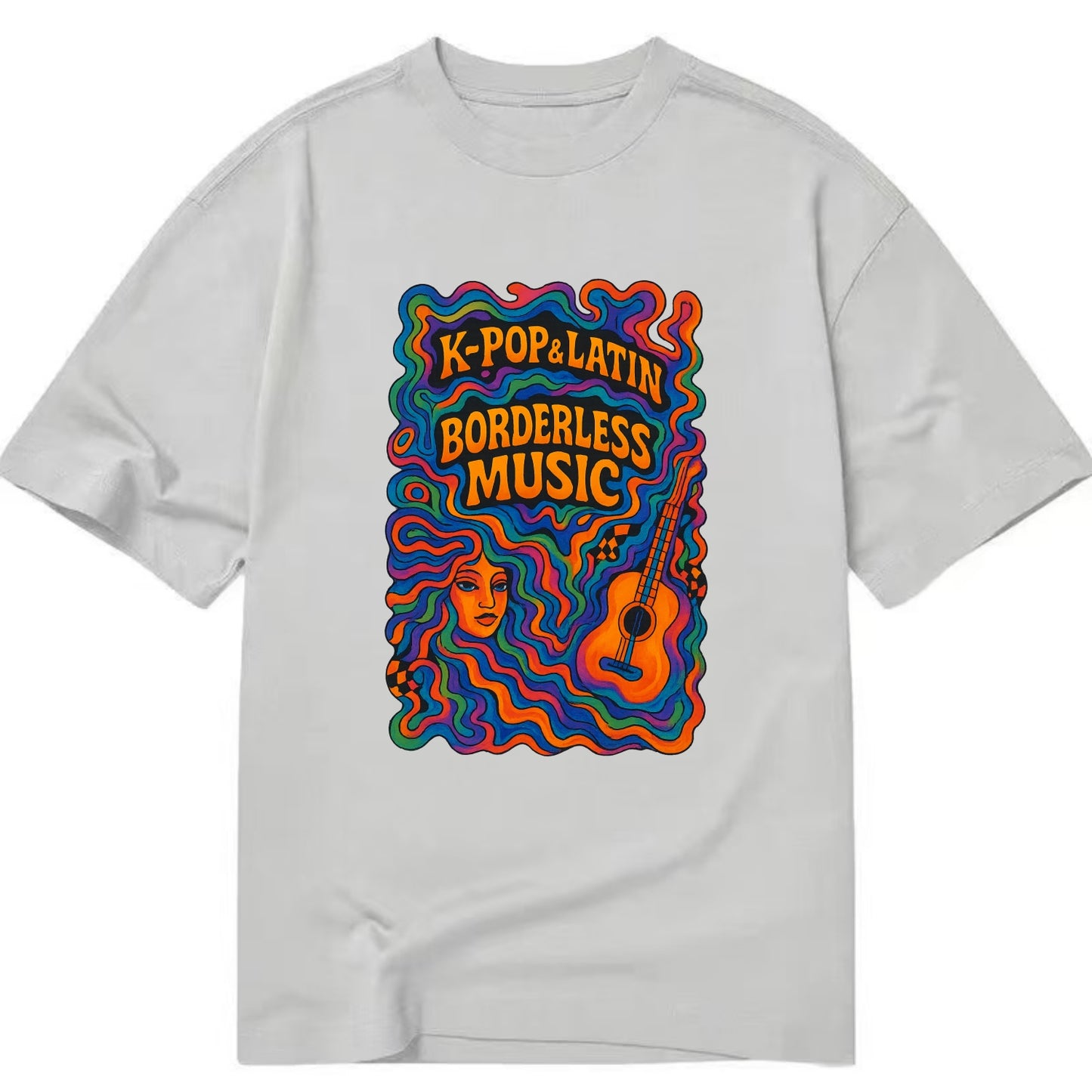 K-Pop and Latin fusion explosion - "Borderless Music" - cross-cultural sounds - Classic T-shirt - Grey