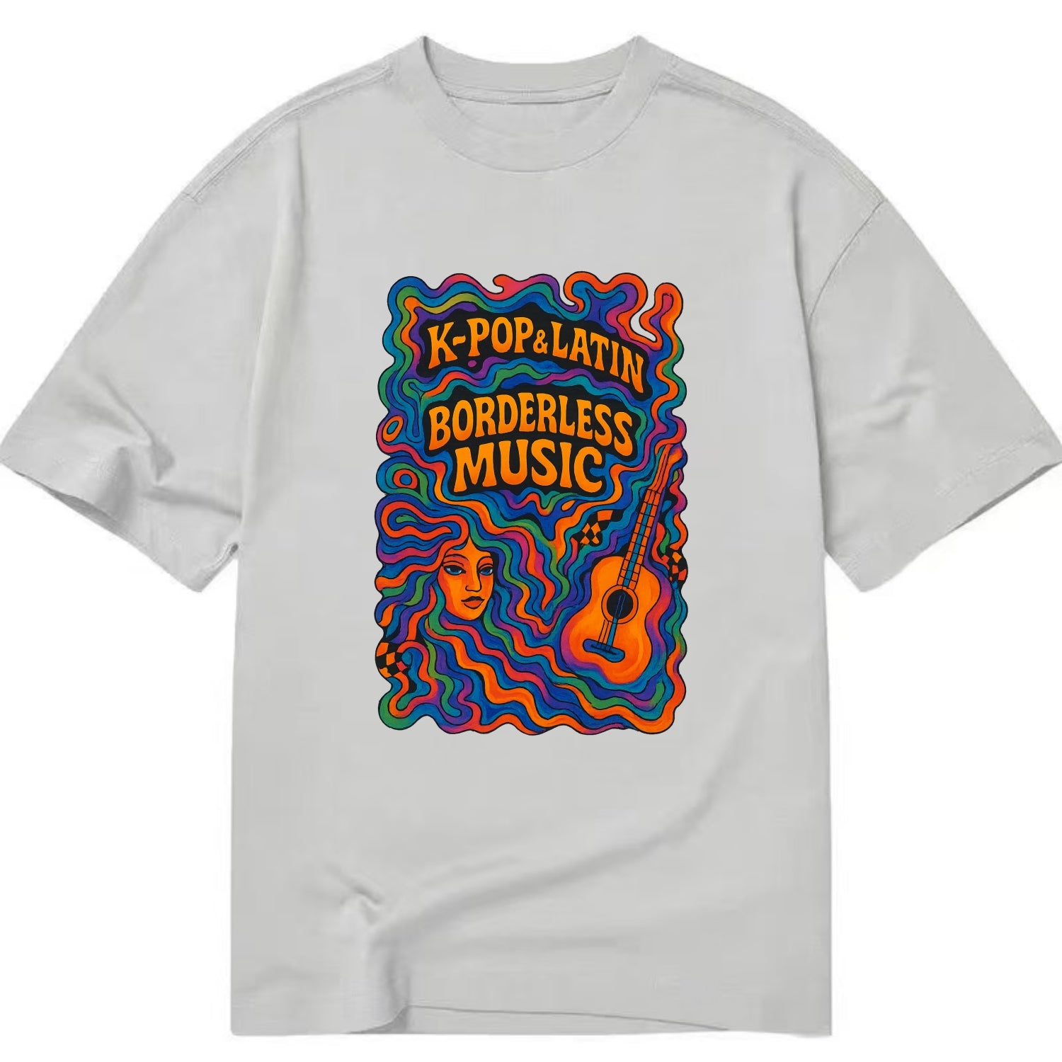 K-Pop and Latin fusion explosion - "Borderless Music" - cross-cultural sounds - Classic T-shirt - Grey