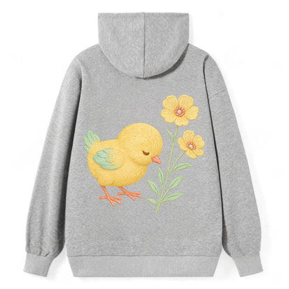 Yellow Chick - Classic Pullover Hoodie - Grey