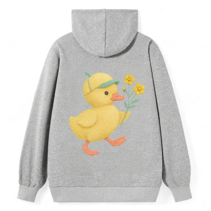Yellow Duckling - Classic Pullover Hoodie - Grey