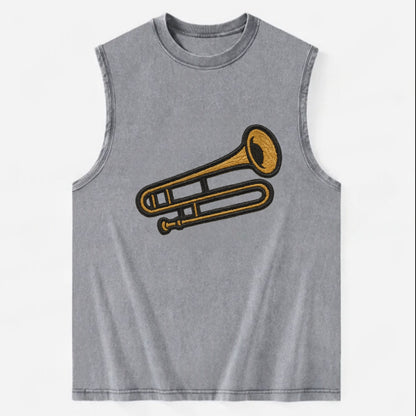 Trombone  - Vintage Washed Tank - Grey