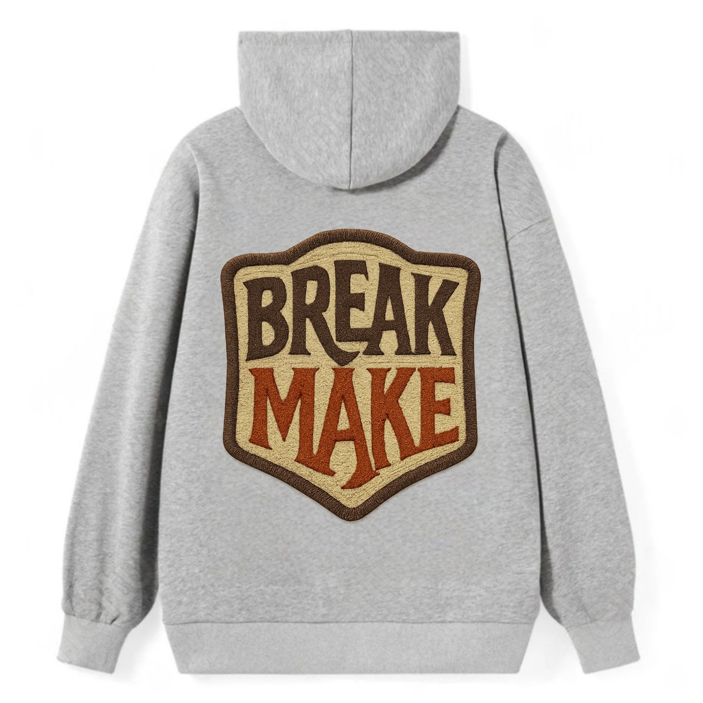 BREAK;MAKE THE RULES Rebel Red Snapback - Classic Pullover Hoodie - Grey