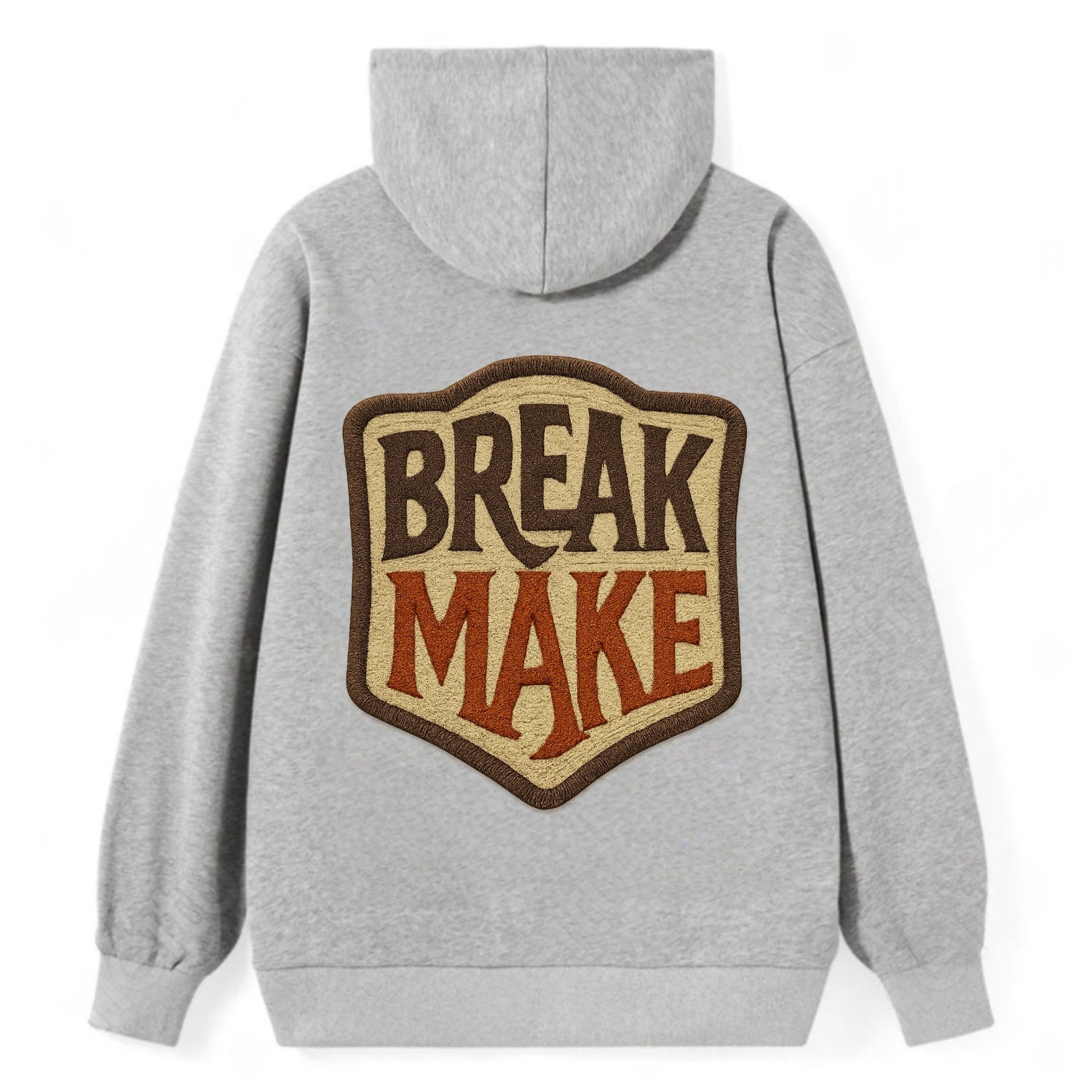 BREAK;MAKE THE RULES Rebel Red Snapback - Classic Pullover Hoodie - Grey