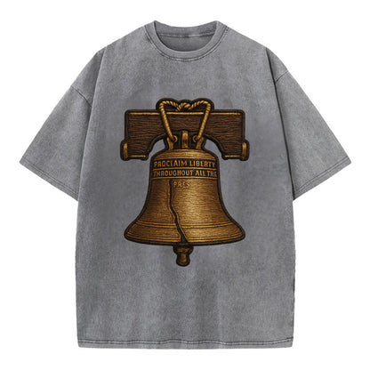 Liberty Bell  - Vintage T-shirt - Grey