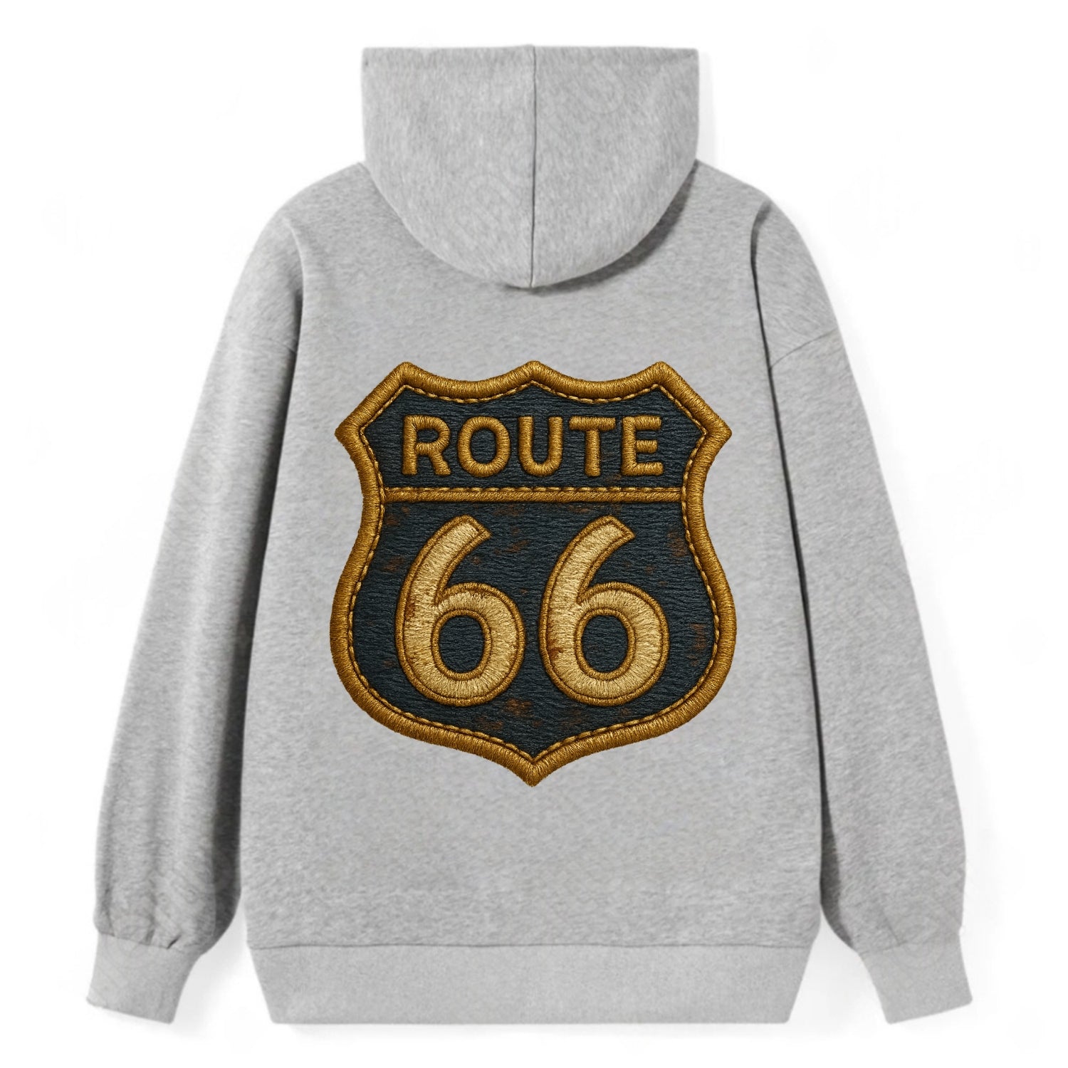 Route 66  - Classic Pullover Hoodie - Grey