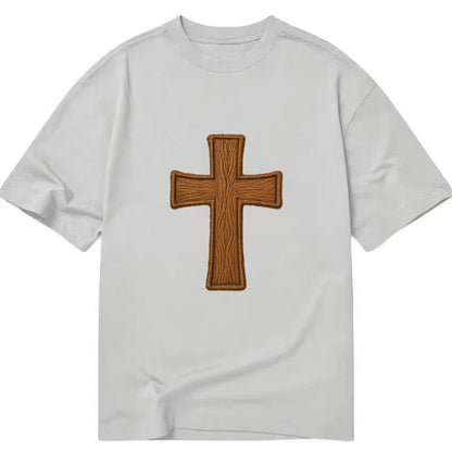 Carved Cross  - Classic T-shirt - Grey