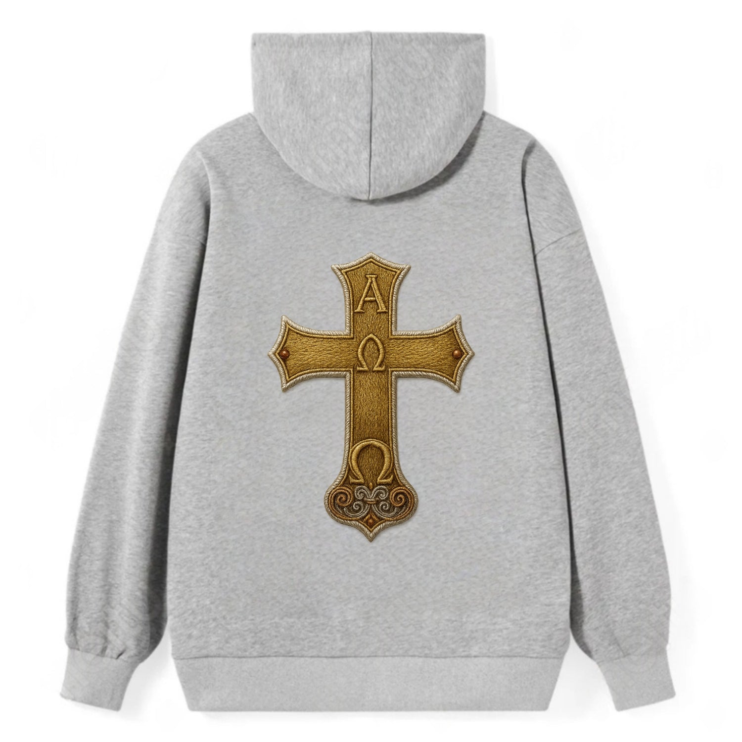 Alpha Omega Cross  - Classic Pullover Hoodie - Grey