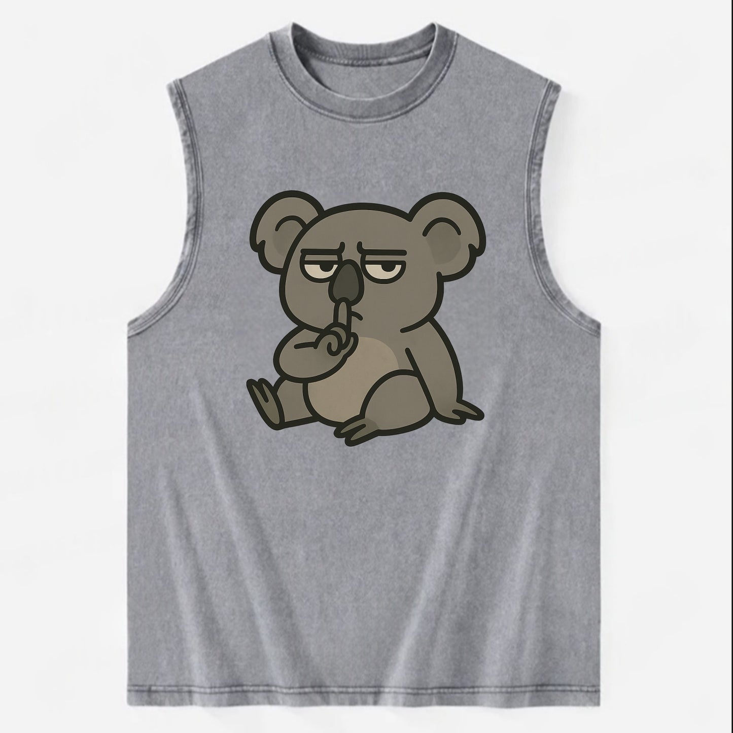 The Koala Judging - Vintage Washed Tank - Grey