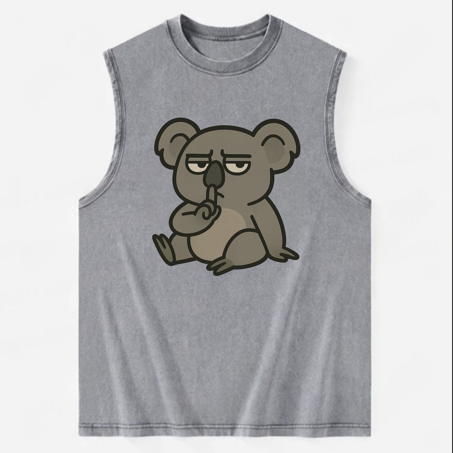 The Koala Judging - Vintage Washed Tank - Grey
