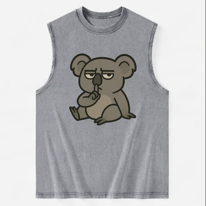 The Koala Judging - Vintage Washed Tank - Grey