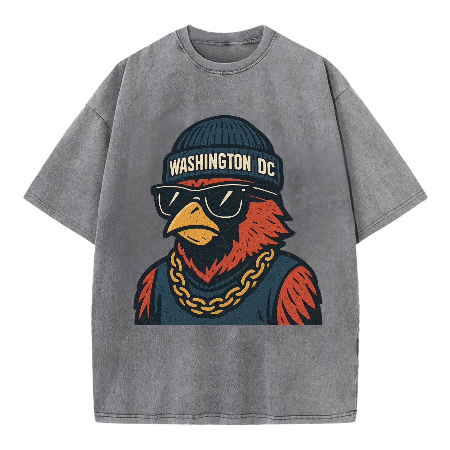 "cardinal" "washington Dc" "dc" "navy" "us East" - Vintage T-shirt - Grey